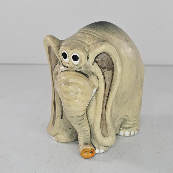 Vintage Josef Originals Elephant Figurine Japan Silly Goofy Anthropomorphic - Picture 2 of 8